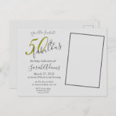 Invitation élégante pour une fête d'anniversaire 5 (Devant / Derrière)