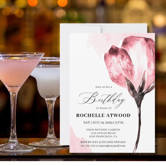 Invitation élégante pour une fête d'anniversaire a