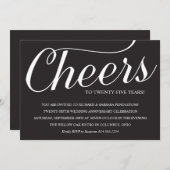 Invitation élégante pour une fête d'anniversaire d (Devant / Derrière)