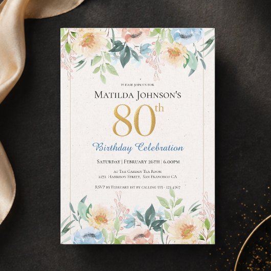 Invitation élégante pour une fête d'anniversaire d