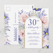 Invitation élégante pour une fête d'anniversaire d (Devant / Derrière)