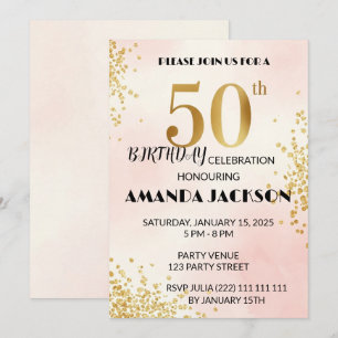 Invitation élégante pour une fête d'anniversaire d