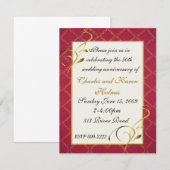 Invitation élégante pour une fête d'anniversaire d (Devant / Derrière)