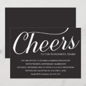 Invitation élégante pour une fête de 10e anniversa (Devant / Derrière)