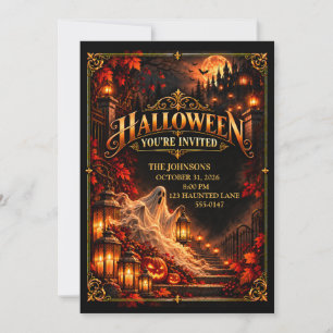 Invitation élégante pour une fête de fantômes Hall