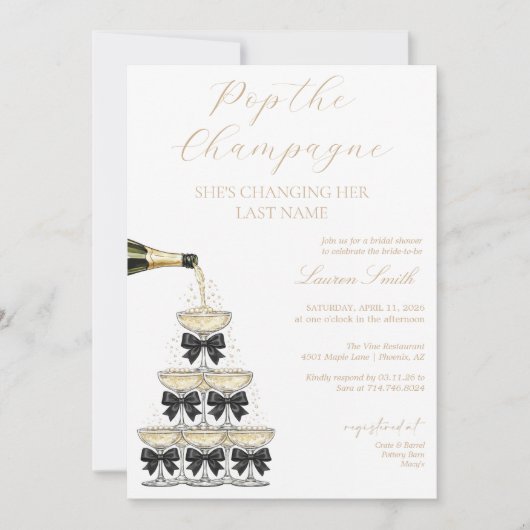 Invitation Élégante pour une Fête de Fiançailles e (Devant)