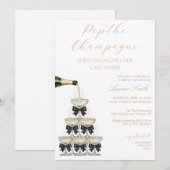 Invitation Élégante pour une Fête de Fiançailles e (Devant / Derrière)