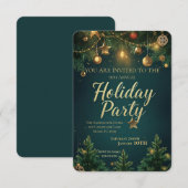 Invitation élégante pour une fête de fin d'année (Devant / Derrière)
