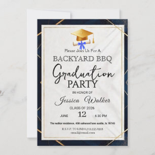 Invitation élégante pour une fête de fin d'études