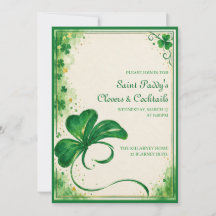 Invitation élégante pour une fête de la Saint-Patr