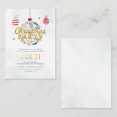 Invitation élégante pour une fête de Noël (Devant / Derrière)