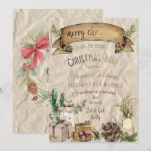 Invitation élégante pour une fête de Noël (Devant / Derrière)