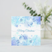 Invitation élégante pour une fête de Noël à l'aqua (Debout devant)