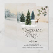 Invitation élégante pour une fête de Noël au thème (Devant / Derrière)
