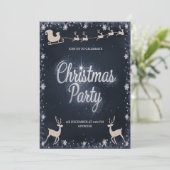 Invitation élégante pour une fête de Noël avec le (Debout devant)