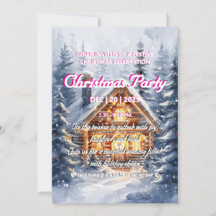 Invitation élégante pour une fête de Noël dans un 