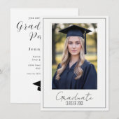 Invitation élégante pour une fête de remise de dip (Devant / Derrière)