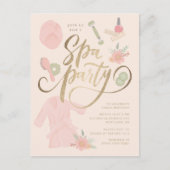 Invitation élégante pour une fête de spa avec faux (Devant)