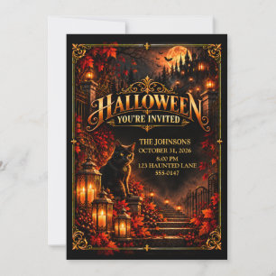 Invitation élégante pour une fête d'Halloween avec