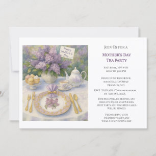 Invitation élégante pour une fête du thé de la fêt