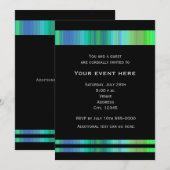 Invitation élégante pour une soirée Black Greens B (Devant / Derrière)