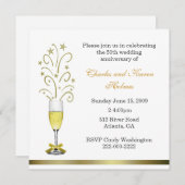 Invitation élégante pour une soirée d'anniversaire (Devant / Derrière)