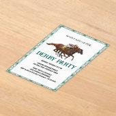Invitation élégante pour une soirée de Derby de ch (Poser)