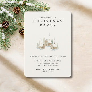 Invitation élégante pour une soirée de Noël dans u