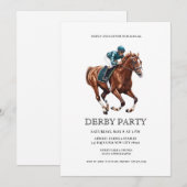 Invitation élégante pour une soirée Derby avec cou (Devant / Derrière)