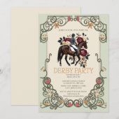 Invitation élégante pour une soirée Derby avec ill (Devant / Derrière)