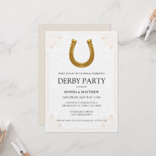 Invitation élégante pour une soirée Derby avec un