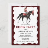 Invitation élégante pour une soirée Derby de cours (Devant)