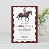 Invitation élégante pour une soirée Derby de cours (Debout devant)