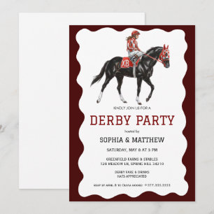 Invitation élégante pour une soirée Derby de cours