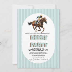 Invitation élégante pour une soirée Derby de cours
