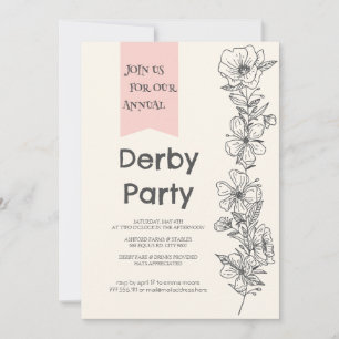 Invitation élégante pour une soirée Derby Floral K
