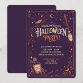 Invitation élégante pour une soirée d'Halloween de (Devant / Derrière)