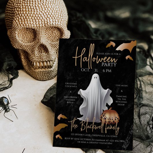 Invitation élégante pour une soirée d'Halloween po