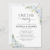 Invitation Élégante Poussiéreuse Bleue à Un Jour d (Devant)