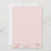 Invitation Élégante première communion rose et florale de men (Dos)