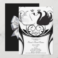 Élégante princesse cygne noir et blanc Sweet 16 Pa