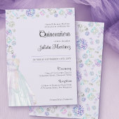Invitation Élégante princesse Diamond Quinceanera et messe