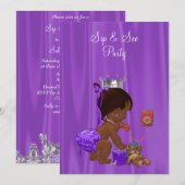 Invitation Élégante Princesse Ethnic Baby Sip & See (Devant / Derrière)