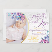 Invitation Élégante princesse florale (Devant)