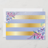 Invitation Élégante princesse florale (Dos)