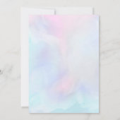 Invitation Elégante Queue de sirène d'aquarelle sous la 4 e B (Dos)