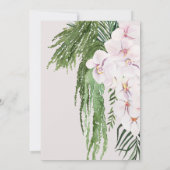 Invitation élégante Quinceanera à fleurs tropicales Invitatio (Dos)