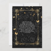 Invitation Elégante Quinceanera blanche et rouge noire (Dos)