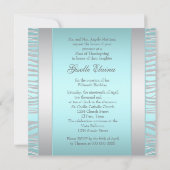 Invitation Elégante Quinceanera Bleue Turquoise (Dos)