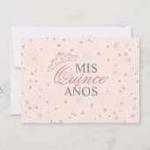 Invitation Elégante Quinceañera espagnole Quince Rose Twins (Dos)
